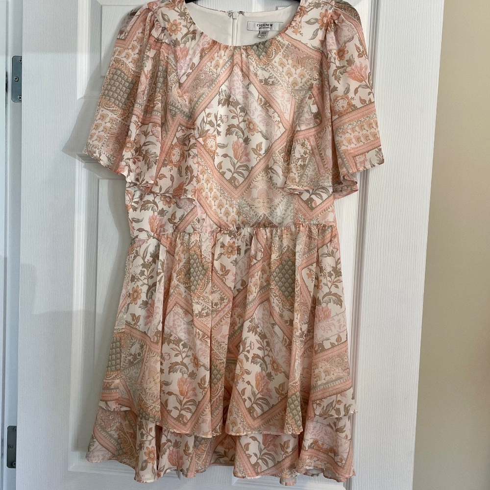 Ever New Flutter sleeve tiered Floral dress